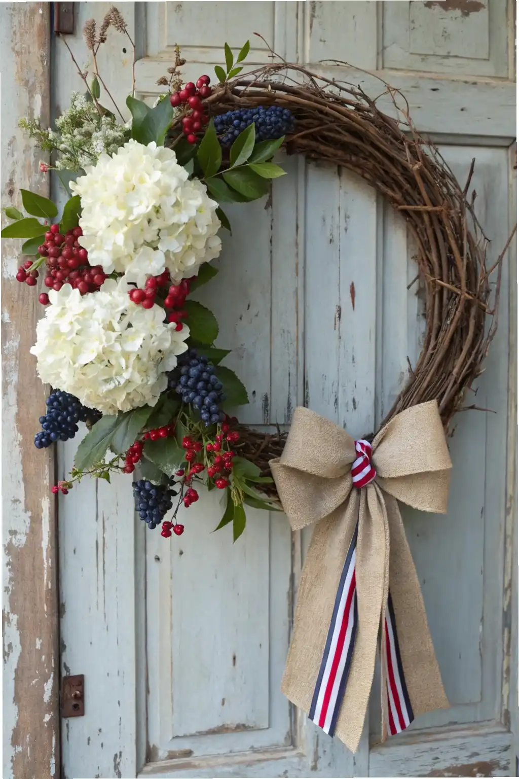 Rustic Patriotic Door Wreath