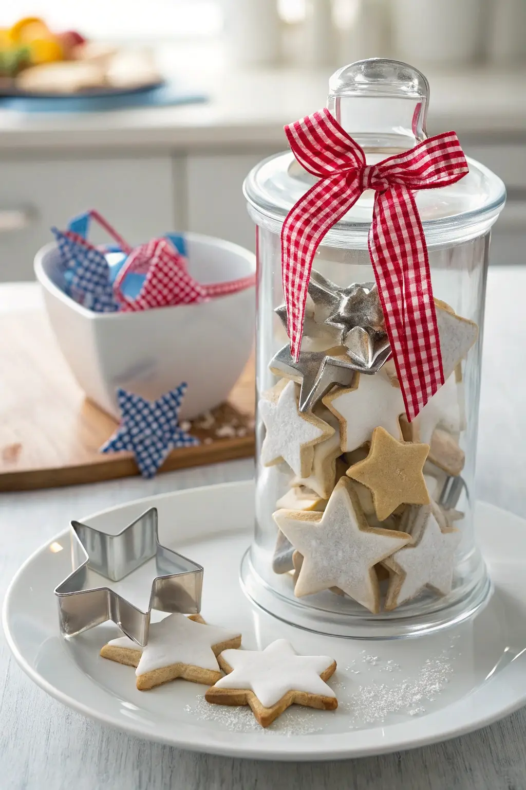 Star-Spangled Cookie Jar Display