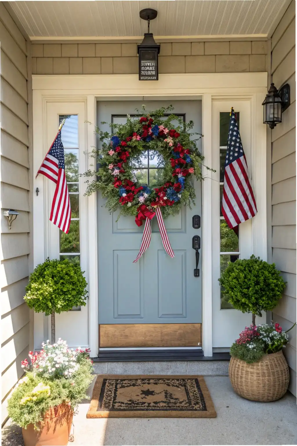 Welcoming Patriotic Doorway