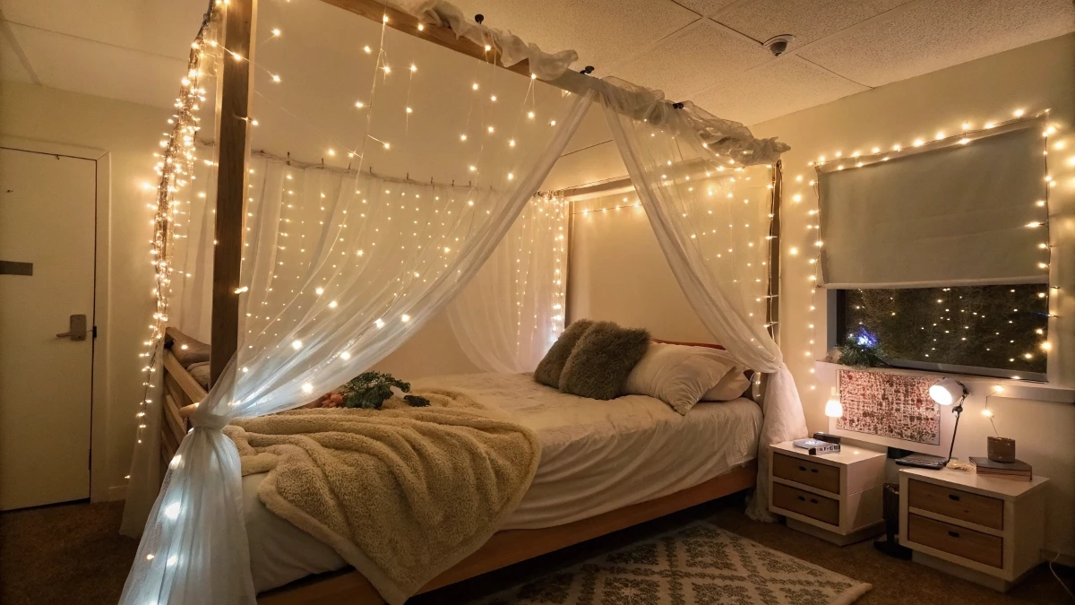 Cascading Fairy Light Canopy