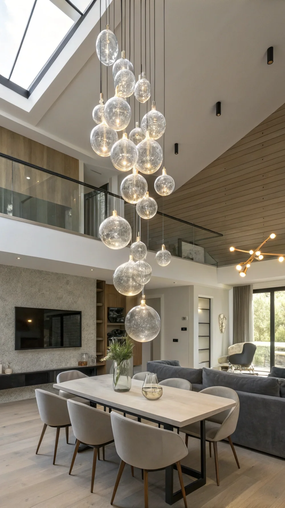 Cascading Glass Bubble Cluster
