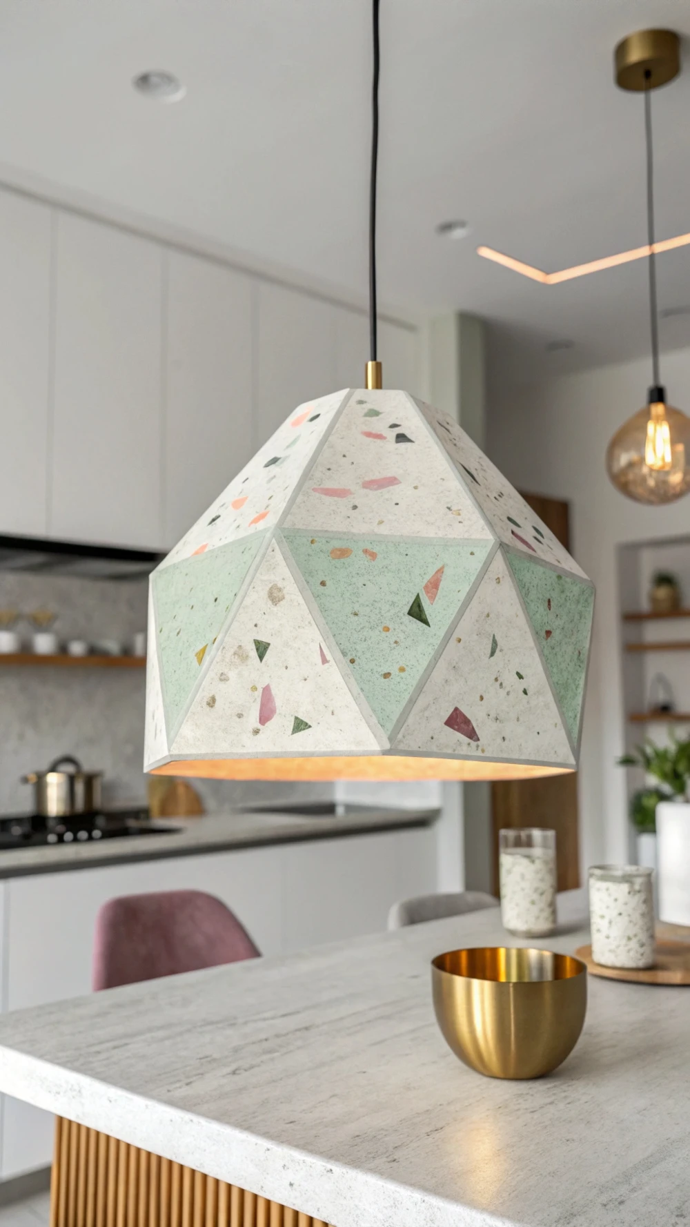 Concrete and Terrazzo Pendants
