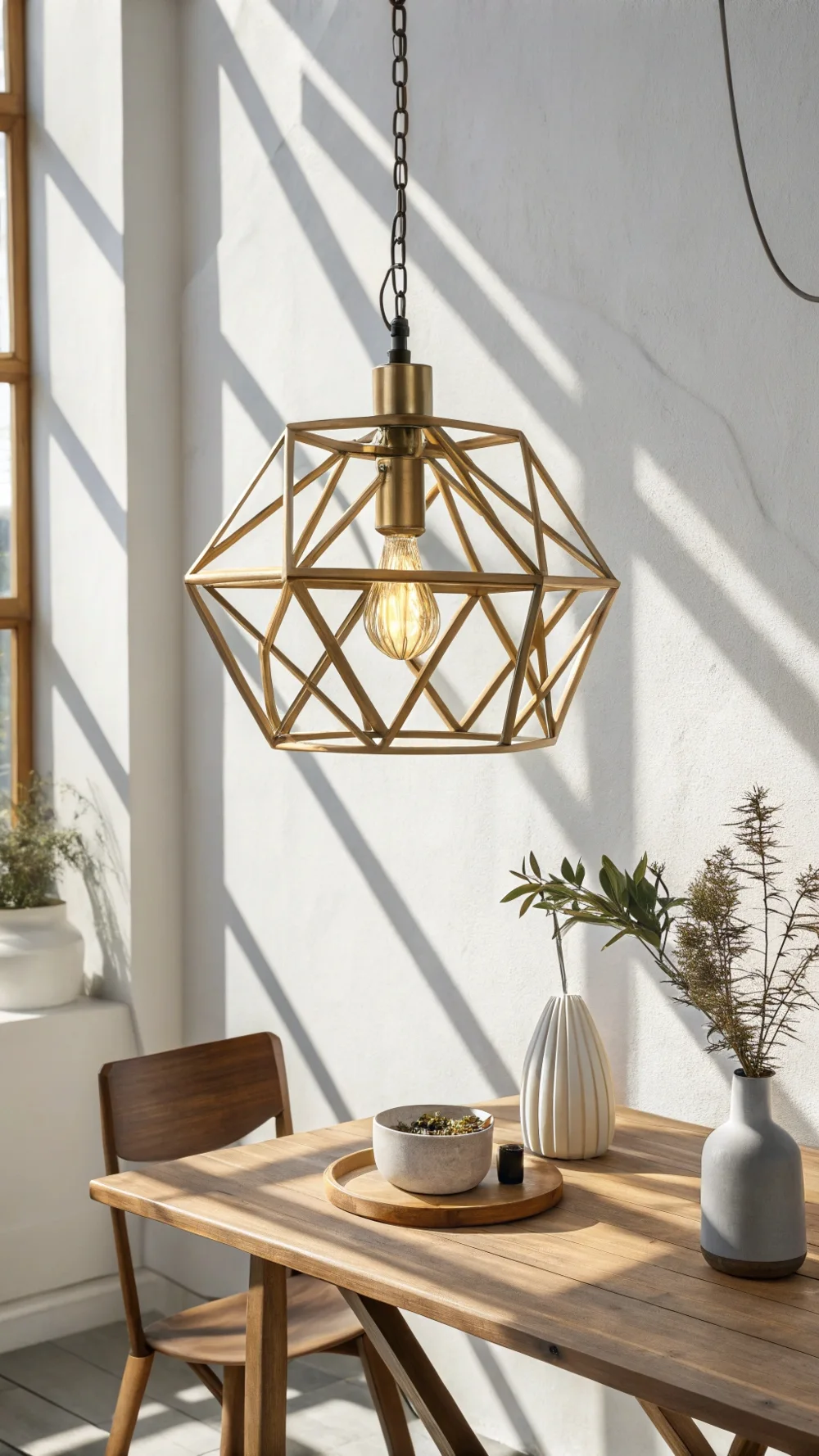 Geometric Brass Pendants
