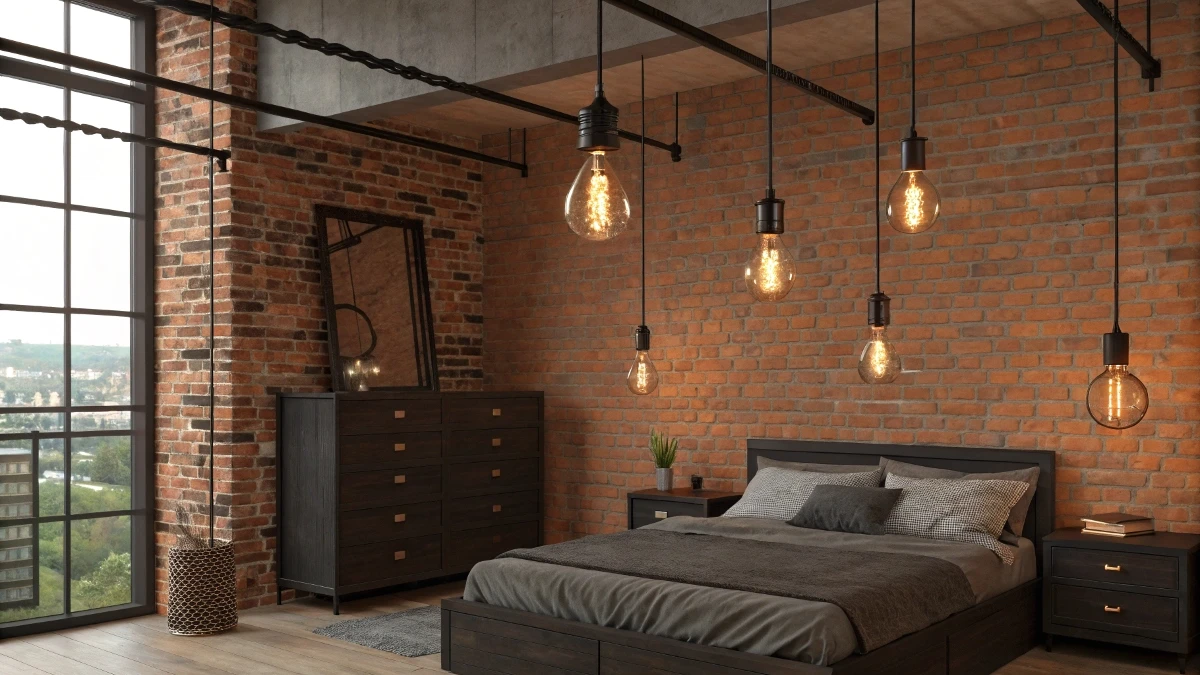 Hanging Edison Bulbs for an Industrial Loft Feel
