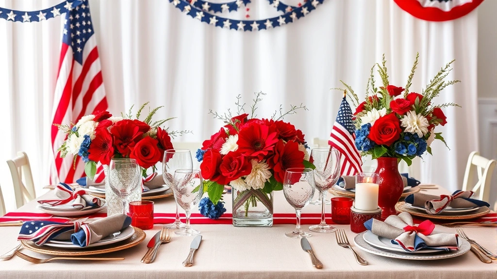 How to Create Stunning Red, White, and Blue Table Settings for Memorial Day