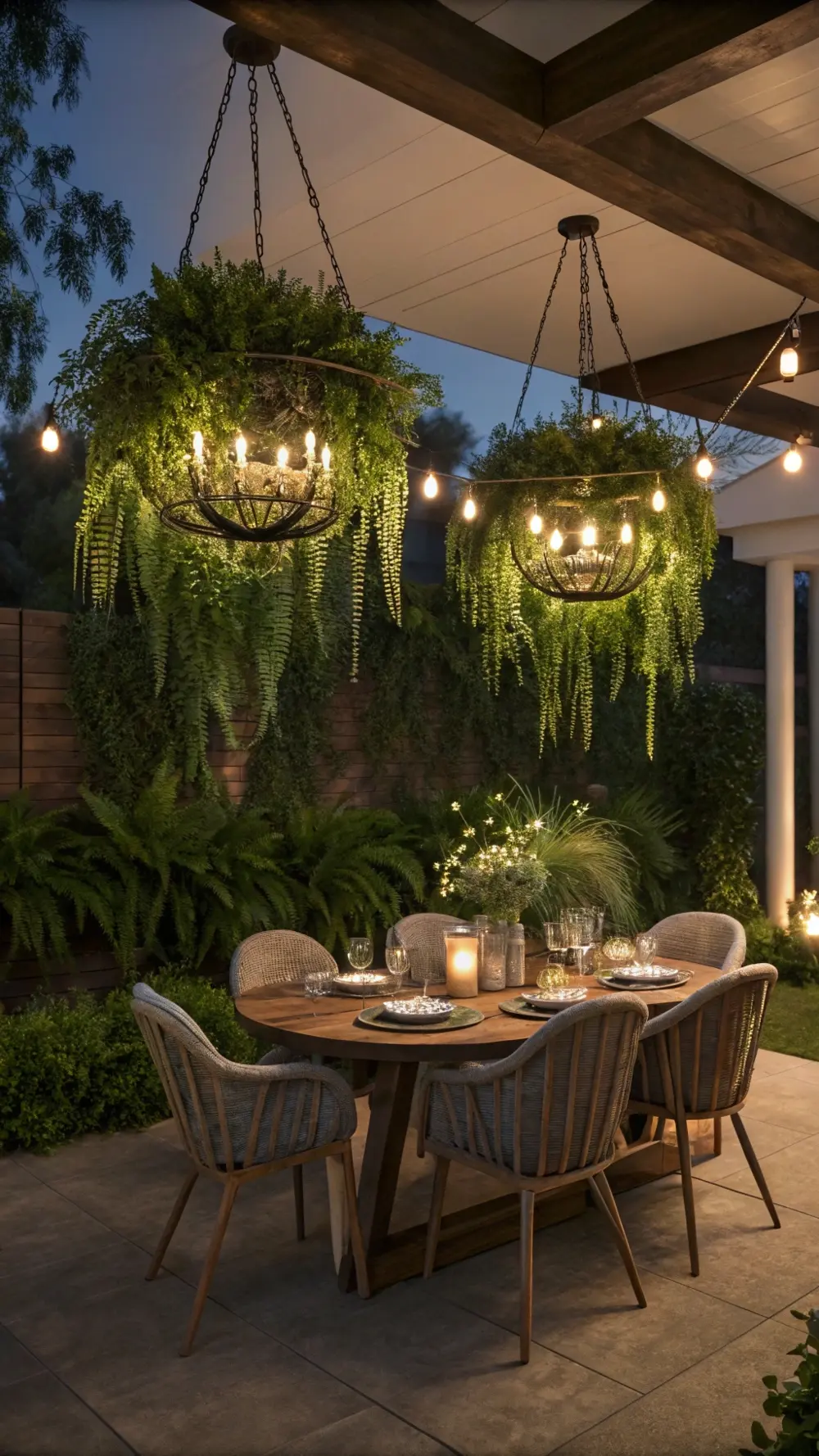 Illuminated Botanical Chandeliers