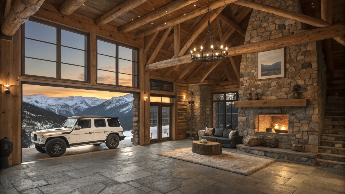 Luxury Alpine Retreat Garage