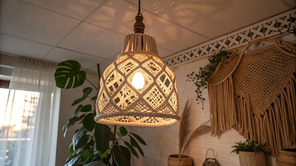 Macramé Pendant Light Shade