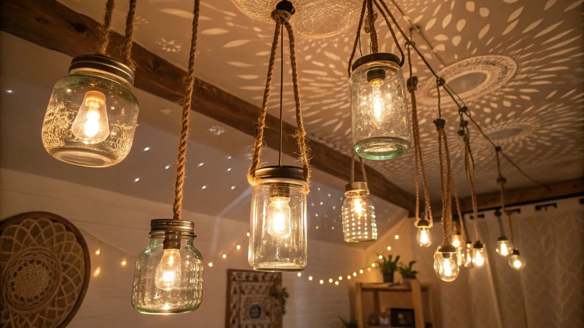 Mason Jar Pendant Cluster Lights