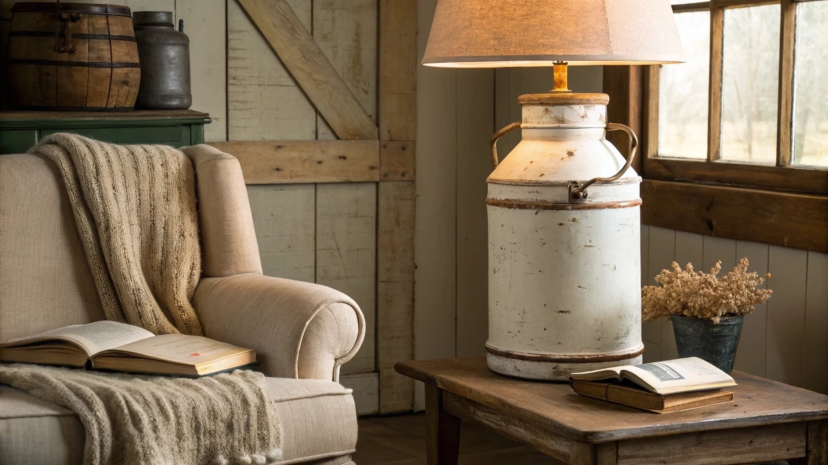 Milk Can Table Lamp
