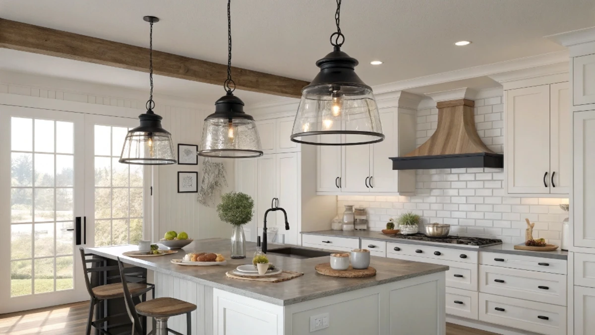 Modern Industrial Pendant Cluster
