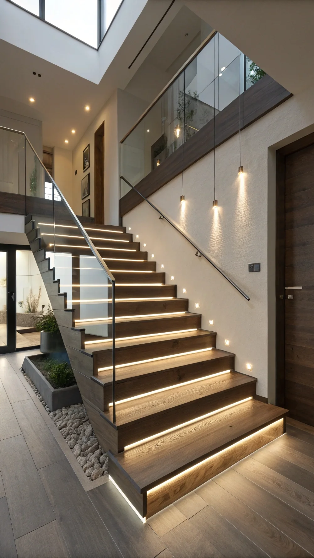 Modern LED Recessed Step Lights for Indoor Stairs
