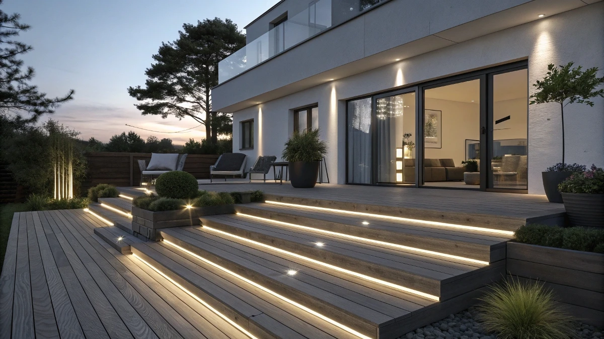 Modern Recessed Step Lighting
