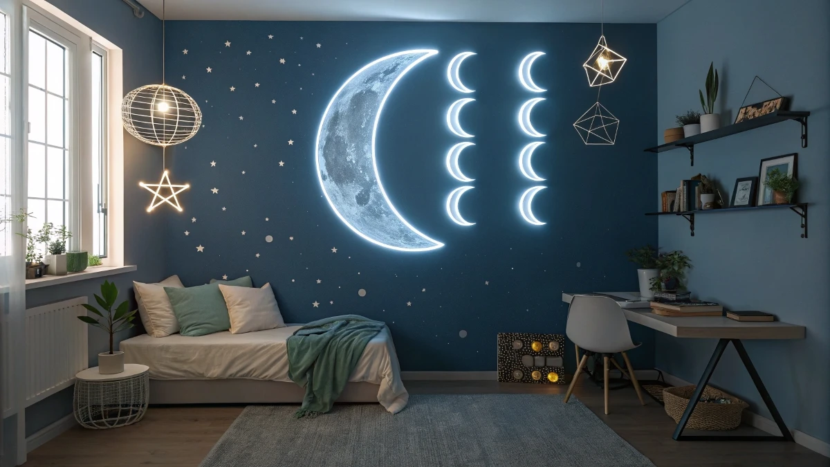 Moon Phase Light Installation