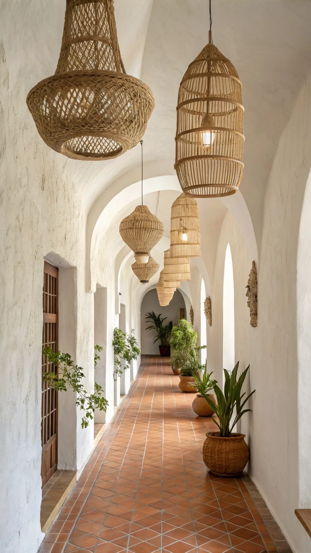 Rattan Pendant Corridor
