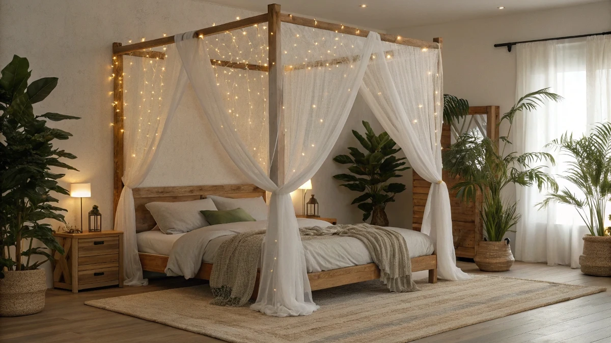 Romantic Canopy Fairy Lights for a Cozy Glow
