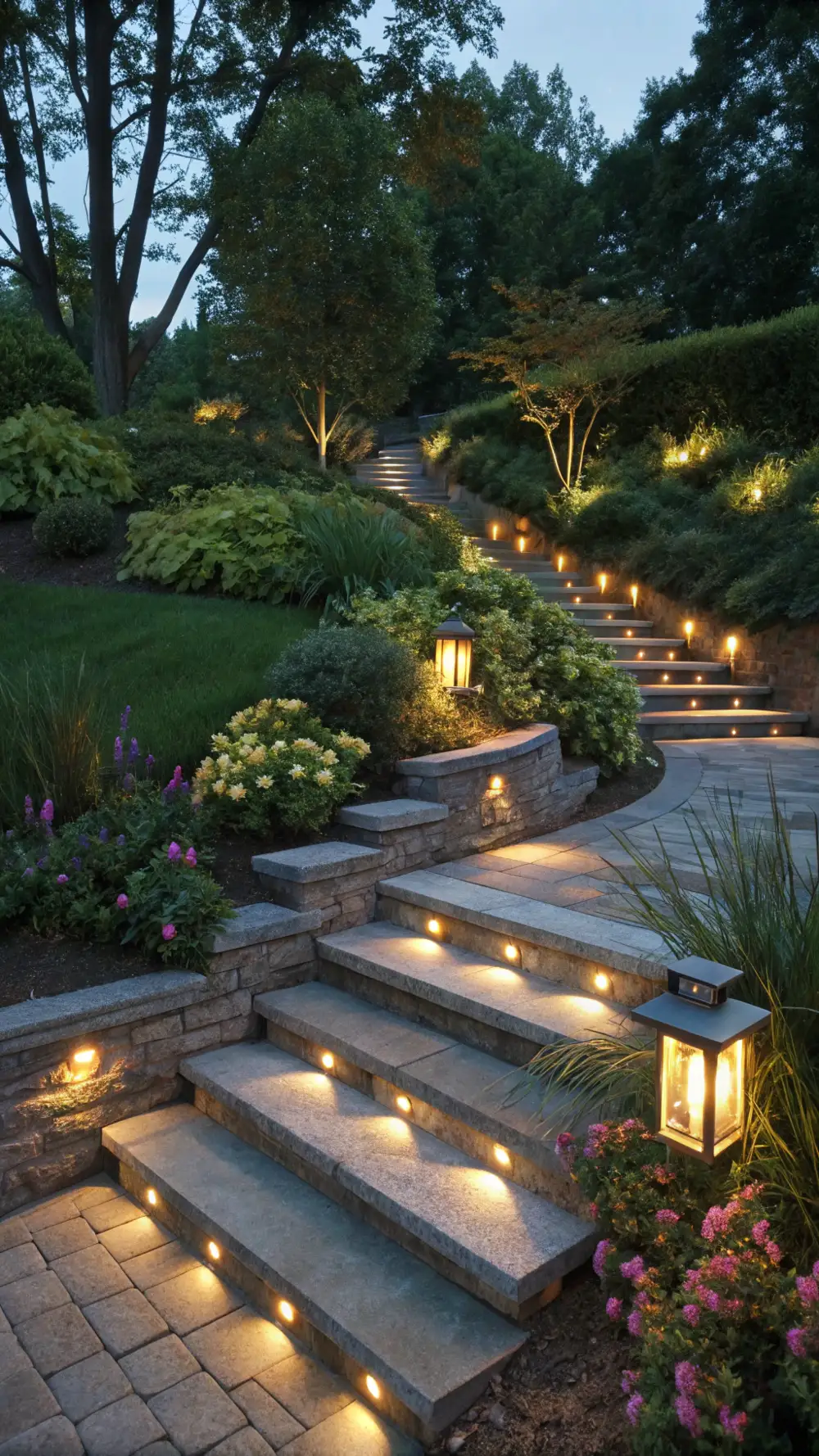 Solar-Powered Outdoor Step Lights for Pathway Stairs