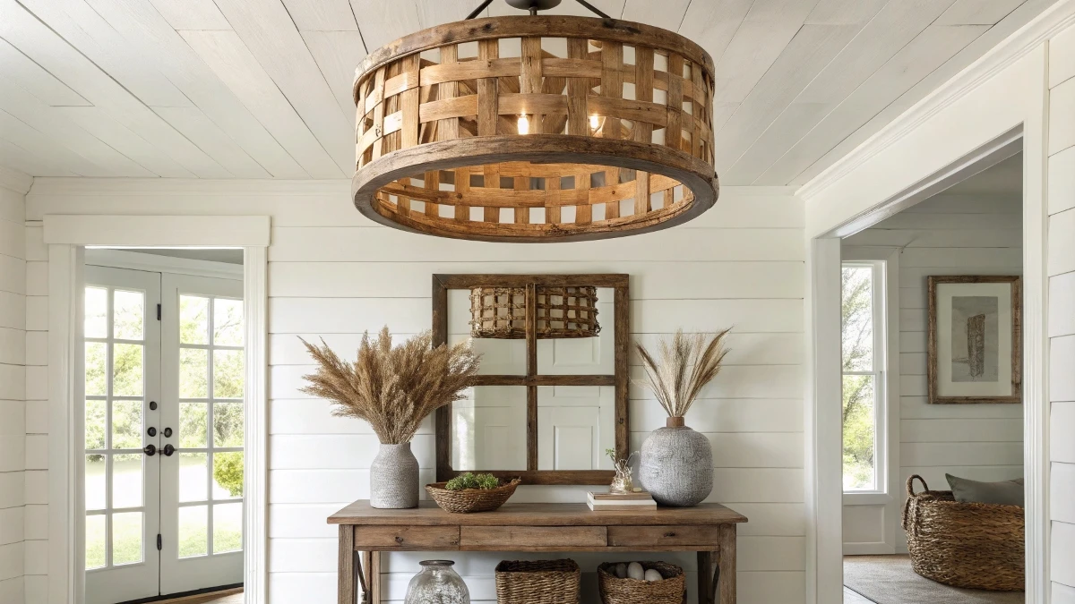 Tobacco Basket Ceiling Light