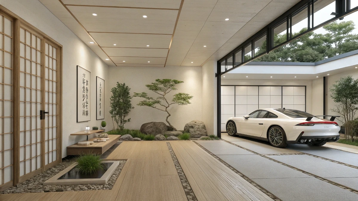 Zen Japanese-Inspired Garage