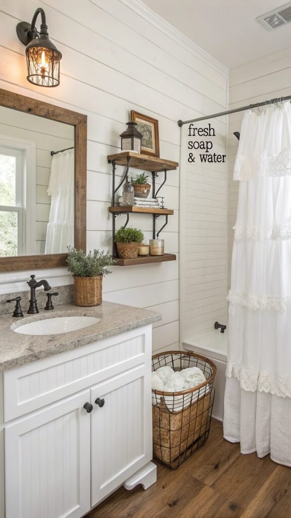 Small Farmhouse Bathroom Ideas: Blend Vintage Appeal with Contemporary Comfort in Any Size Space