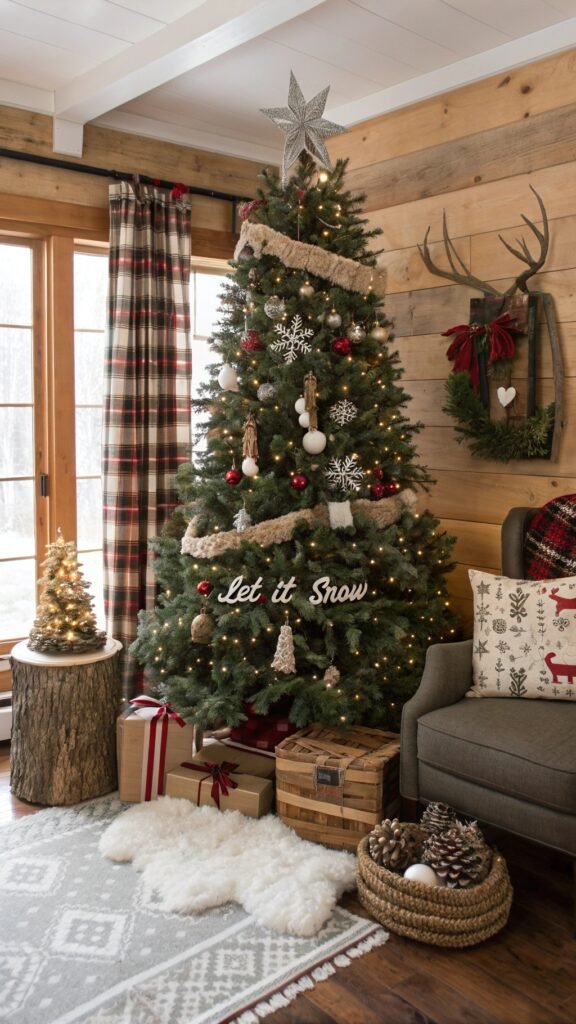 Weathered-Luxe Farmhouse Christmas Trees Ideas to Bring Authentic Country Charm Home This Season
