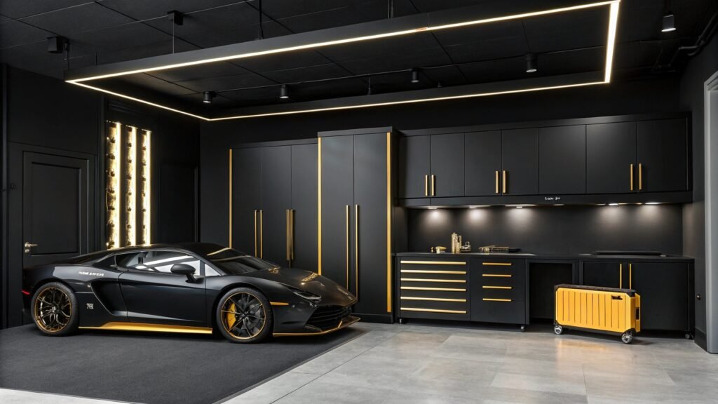 21 Daring Black Garage Interior Wall Ideas for a Bold Upgrade