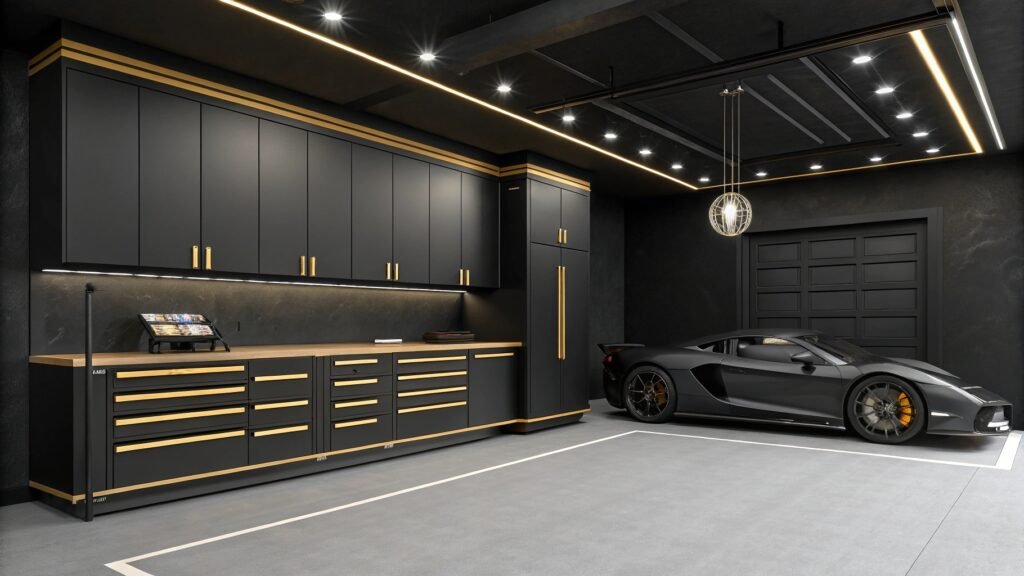 21 Daring Black Garage Interior Wall Ideas for a Bold Upgrade