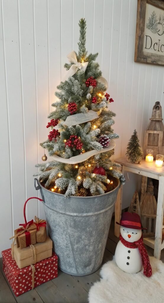 Weathered-Luxe Farmhouse Christmas Trees Ideas to Bring Authentic Country Charm Home This Season