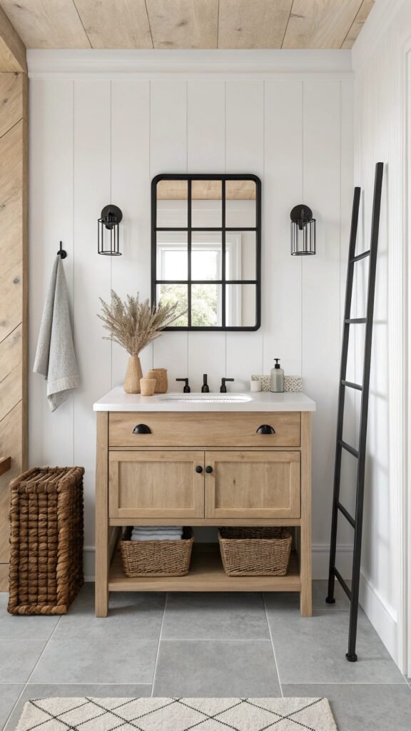 Small Farmhouse Bathroom Ideas: Blend Vintage Appeal with Contemporary Comfort in Any Size Space