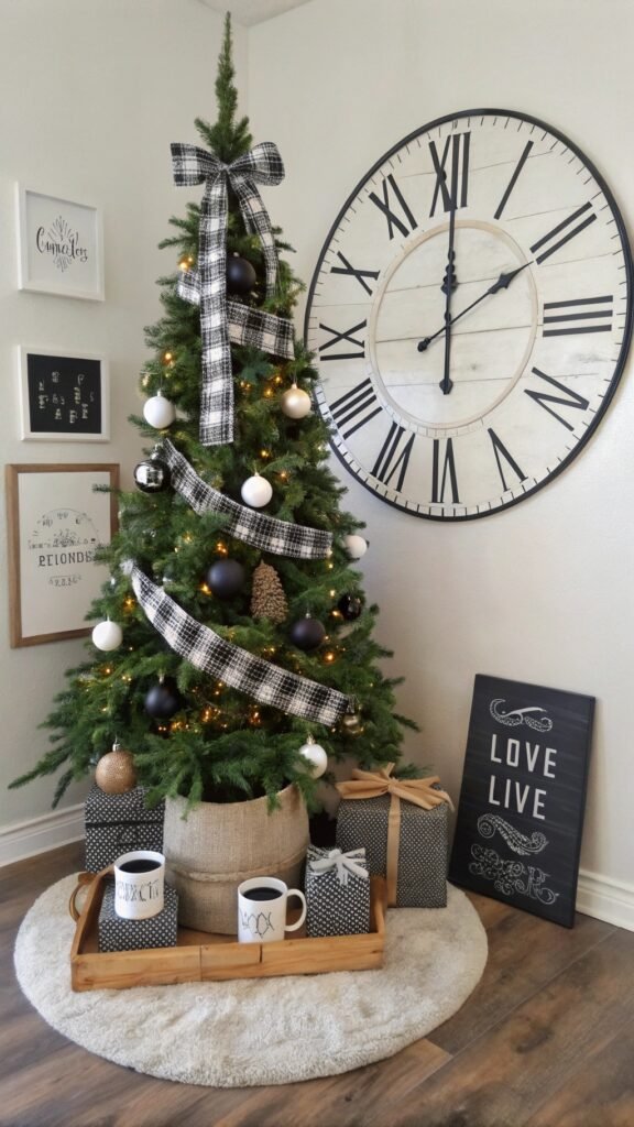Weathered-Luxe Farmhouse Christmas Trees Ideas to Bring Authentic Country Charm Home This Season