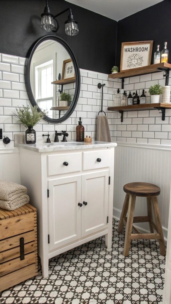 Small Farmhouse Bathroom Ideas: Blend Vintage Appeal with Contemporary Comfort in Any Size Space