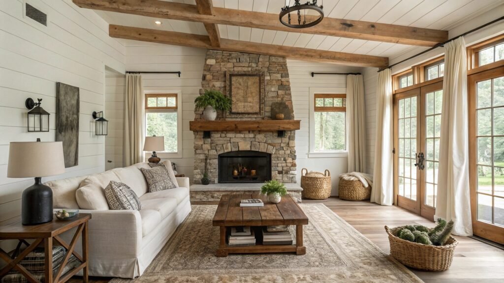 Stunning Picturesque Farmhouse Living Room Ideas Full of Character to Elevate Your Decor