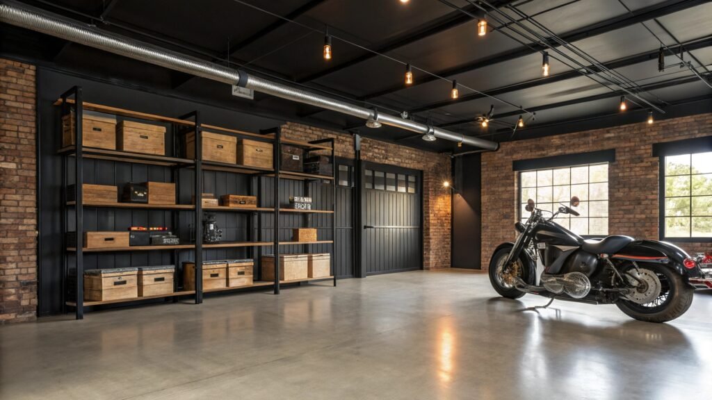 21 Daring Black Garage Interior Wall Ideas for a Bold Upgrade