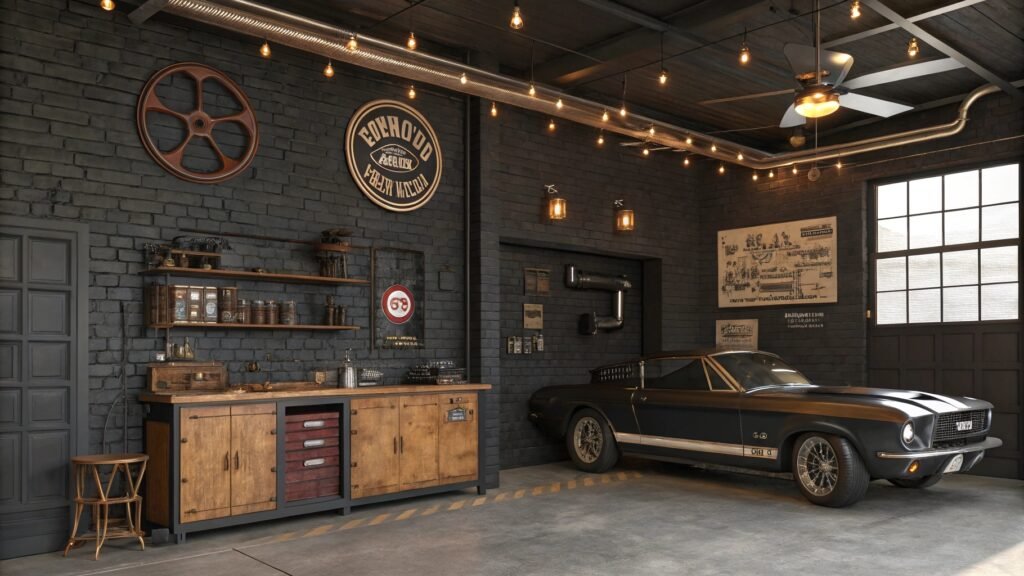 21 Daring Black Garage Interior Wall Ideas for a Bold Upgrade