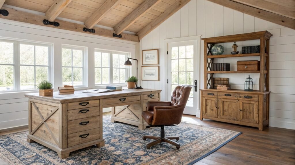 Invitingly Gritty Farmhouse Office Ideas That Master the Raw Yet Refined Aesthetic