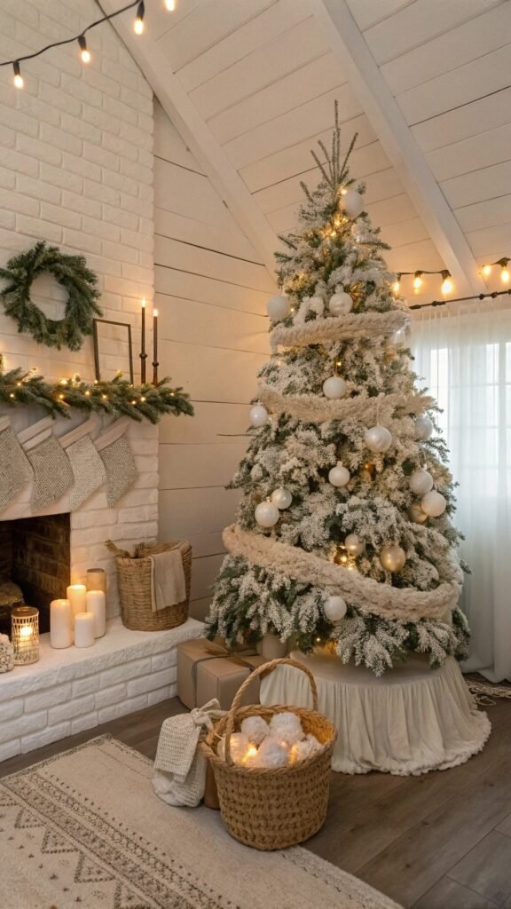 Weathered-Luxe Farmhouse Christmas Trees Ideas to Bring Authentic Country Charm Home This Season