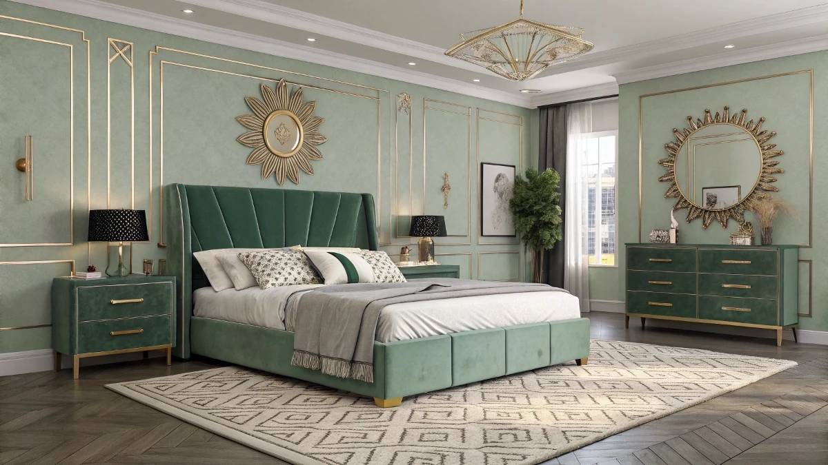 Art Deco Sage Sophistication