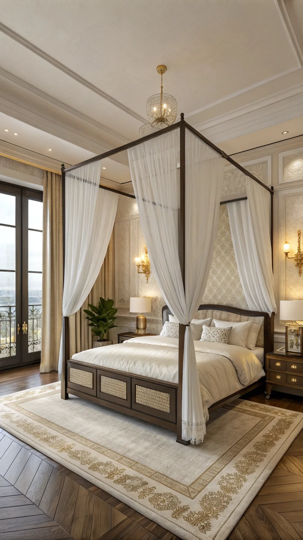 Canopy Bed Curtain Integration