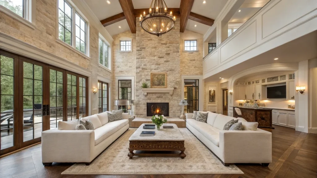 Industrial Loft Sectional with Ottoman