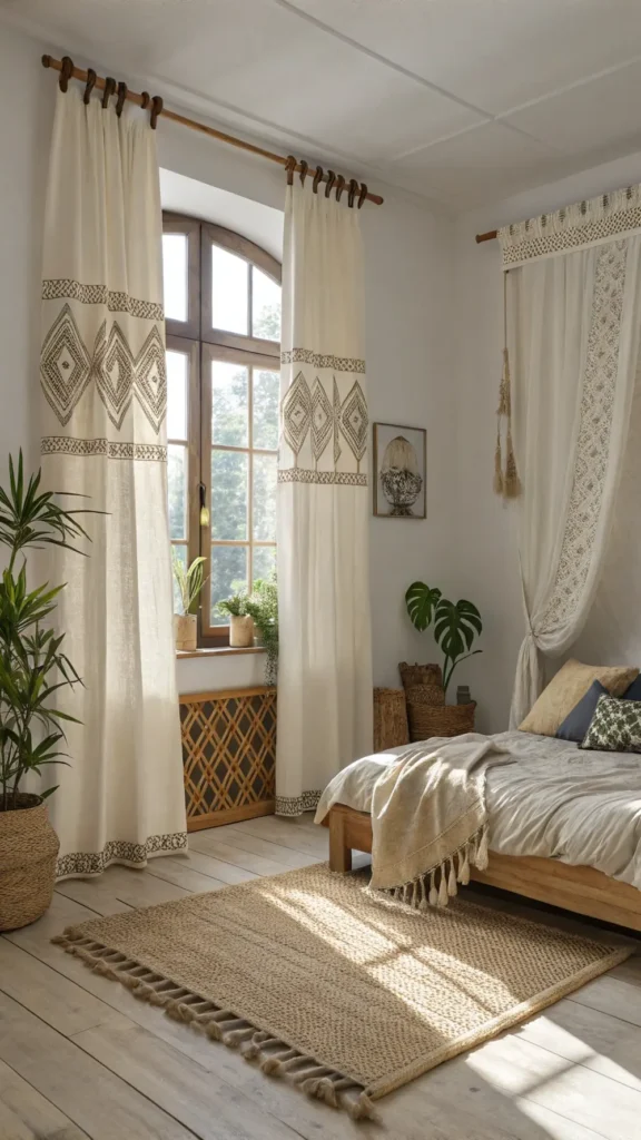 Macramé-Detailed Curtains