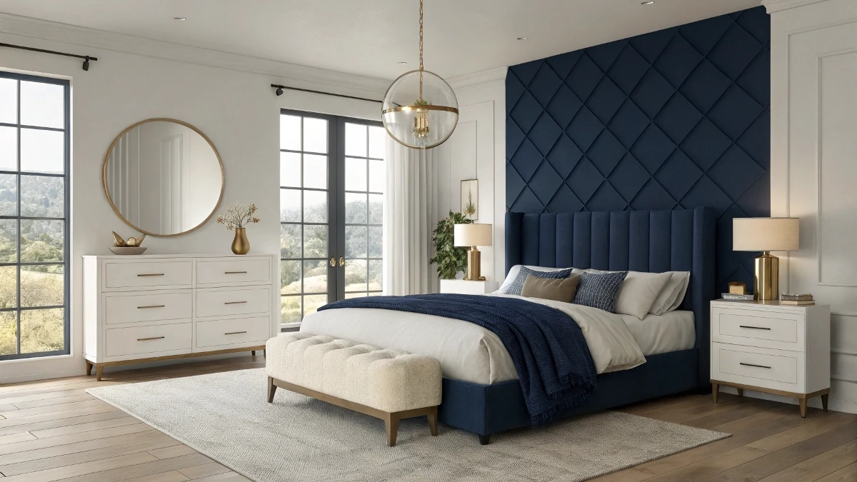 Navy and Cream Contemporary