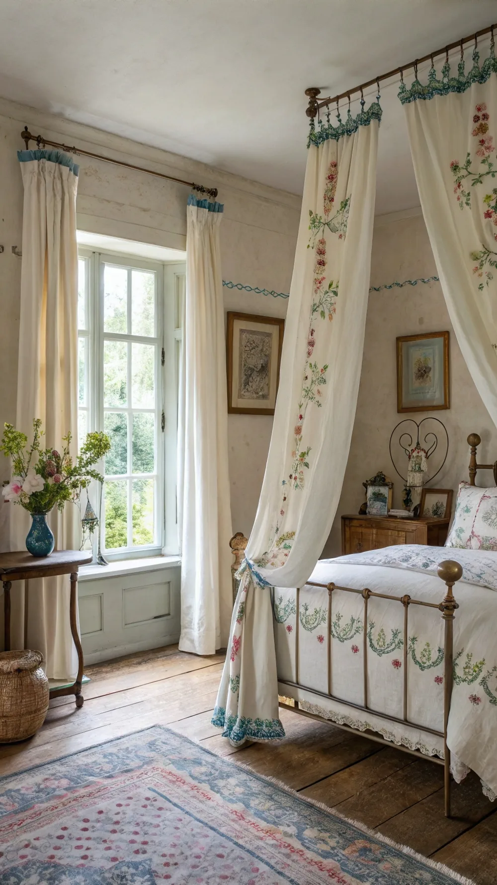 Vintage-Inspired Embroidered Panels