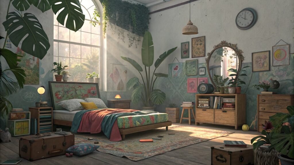 19 Eclectic Cluttered Bedroom Aesthetics Full of Personality