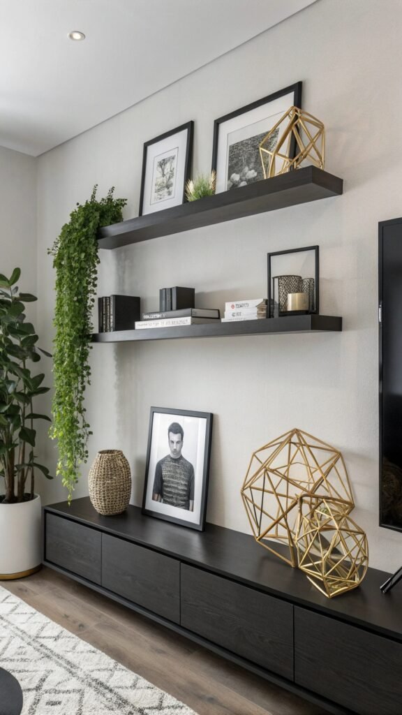 19 Ravishing Living Room Shelf Decor Ideas