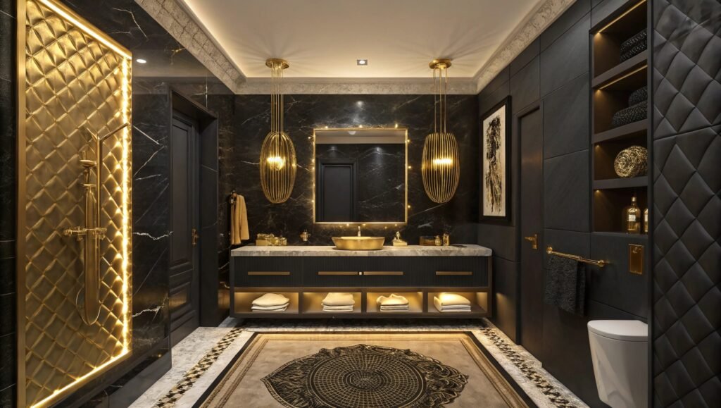 The Allure of Dark and Gold Bathroom Ideas: A Bold Take on Elegance
