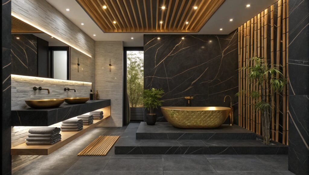 The Allure of Dark and Gold Bathroom Ideas: A Bold Take on Elegance