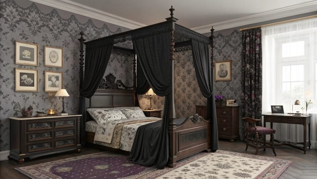 Gothic Bedroom Interior Ideas That Embrace Elegance, Drama, and Timeless Style