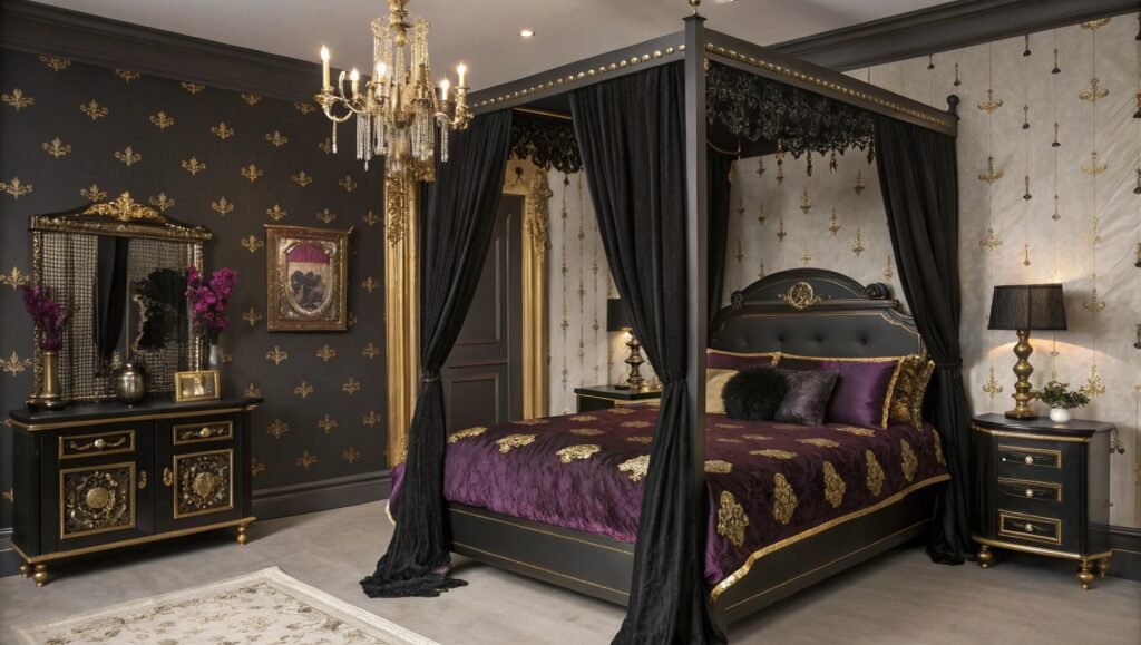 Gothic Bedroom Interior Ideas That Embrace Elegance, Drama, and Timeless Style