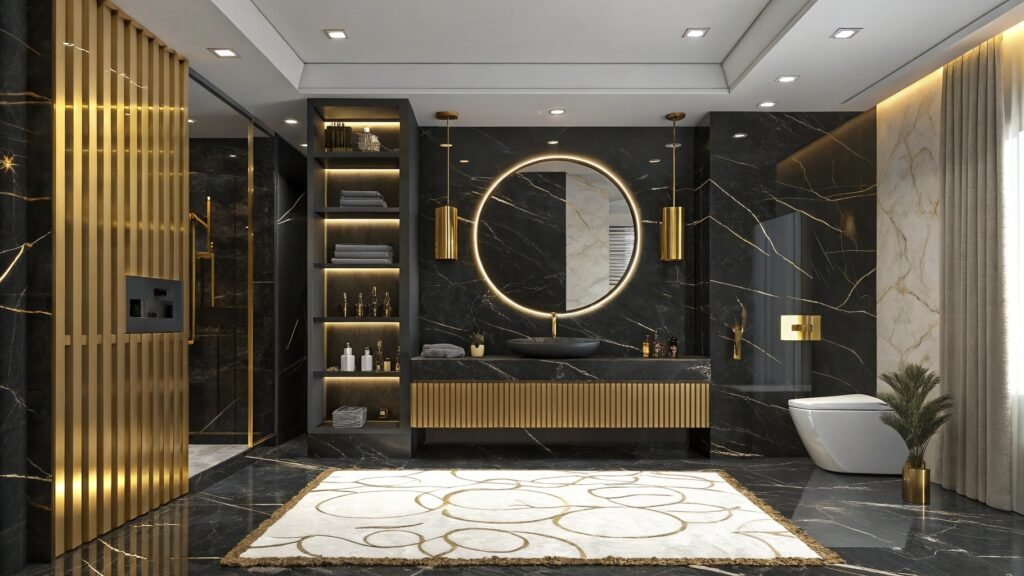 The Allure of Dark and Gold Bathroom Ideas: A Bold Take on Elegance