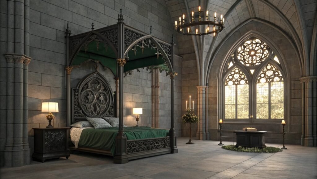 Gothic Bedroom Interior Ideas That Embrace Elegance, Drama, and Timeless Style